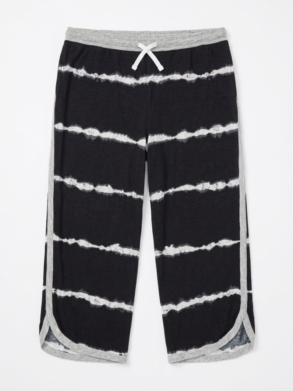 Secret Treasures Black & White Tie-Dye Capris